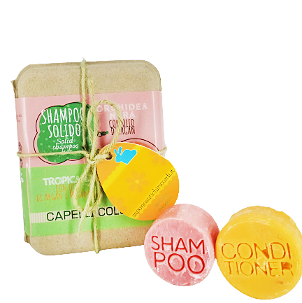 Confezione pasquale Shampoo + Balsamo solidi per capelli Colorati