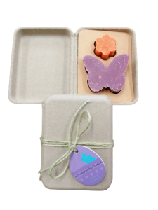 Easter package with flower and butterfly soaps
