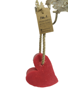Heart shaped soap to hang