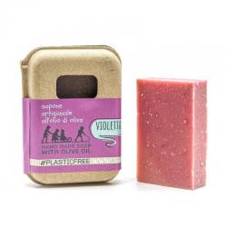 VIOLET SOAP IN RECYCLED CARTON PACKAGING 100 gr