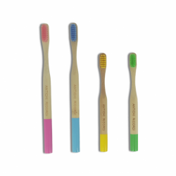 4 Bamboo Toothbrushes 2 Baby + 2 Adults