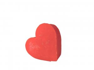 Medium Heart Soap red rose