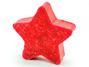 Large Star Soap red rose