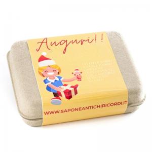 Confezione Natalizia per Bambina Shampoo solido Baby Girl Fior di Talco+Balsamo solido Baby Anguria & Cetriolo 