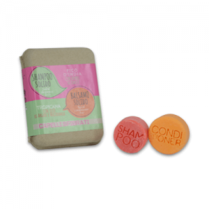 SOLID SHAMPOO FOR BROKEN HAIR PRICKLY PEAR WITH SHEA BUTTER + SOLID CONDITIONER FOR TROPICAN CURLY BROKEN OR COLORED HAIR WITH ARGAN AND MACADAMIA OIL